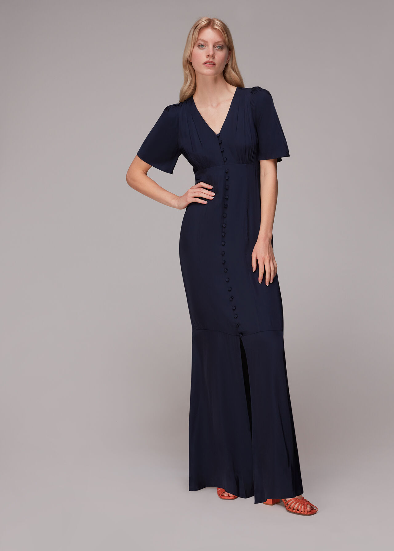 Simone Satin Maxi Dress