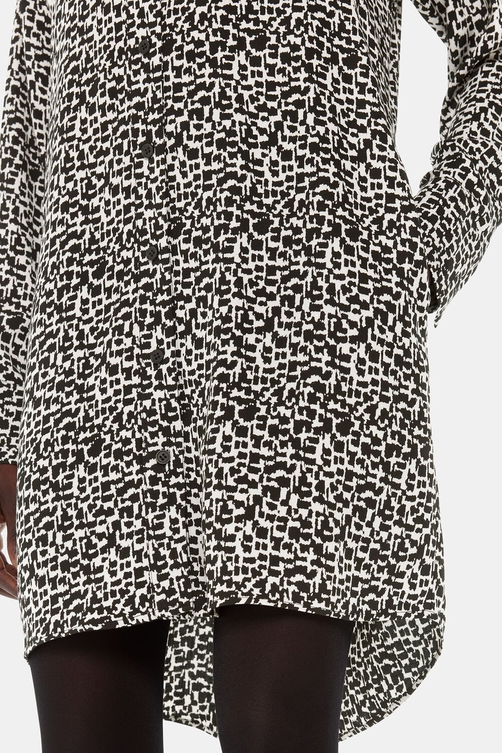 Black Helena Fuzzy Squares Dress