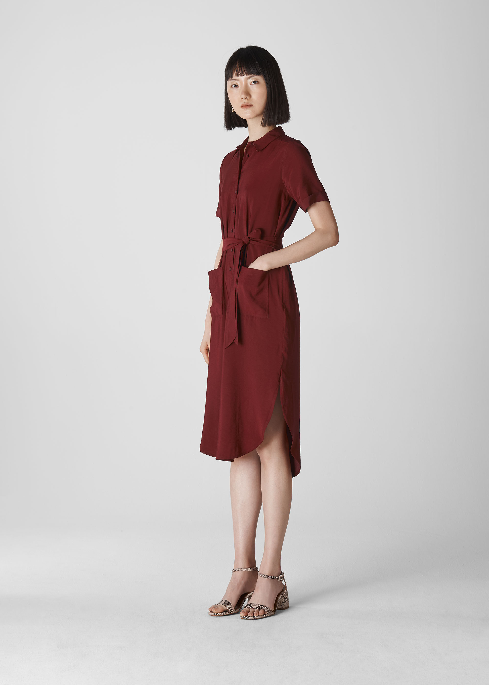 Whistles montana clearance check shirt dress
