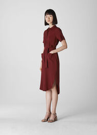 Montana Longline Shirt Dress Burgundy