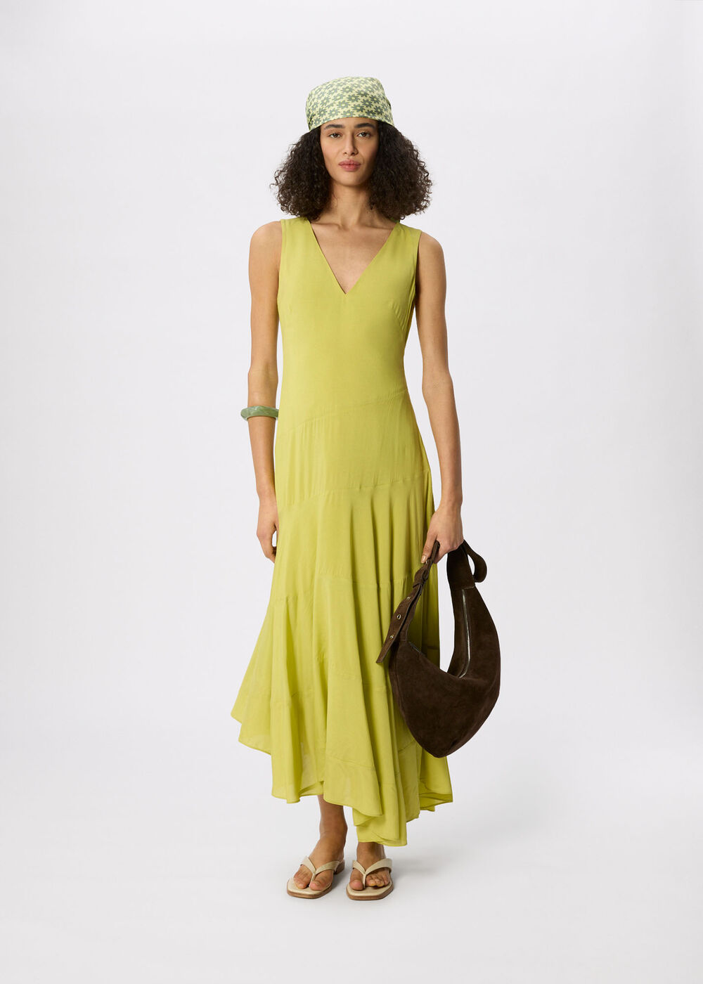 Sleeveless Tiered Midi Dress