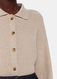 Rib Collar Cardigan