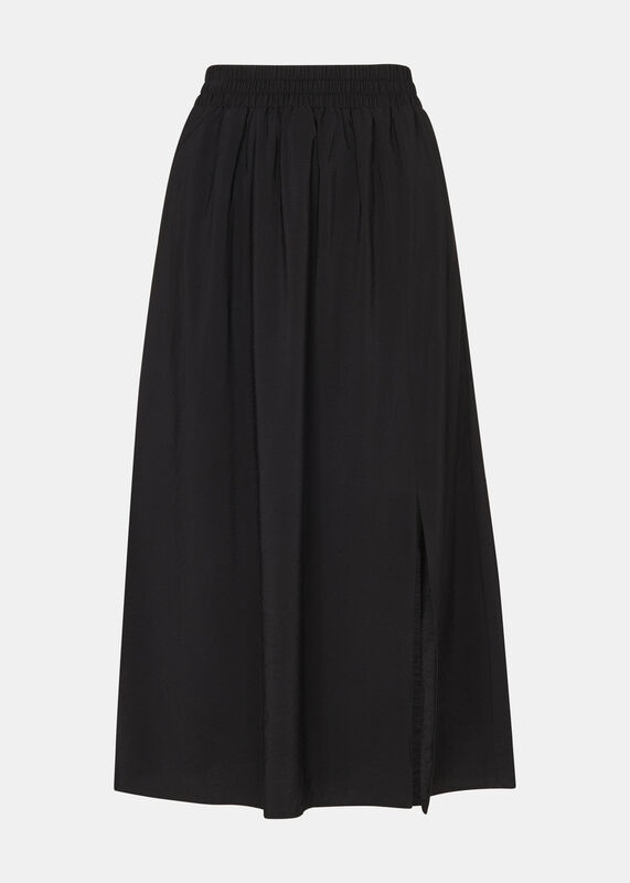 Black Eva Elasticated Waist Skirt