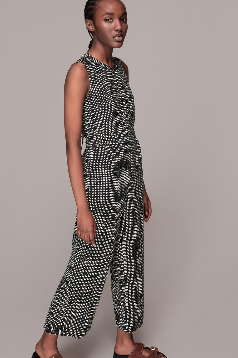 Josie Spotted Check Jumpsuit