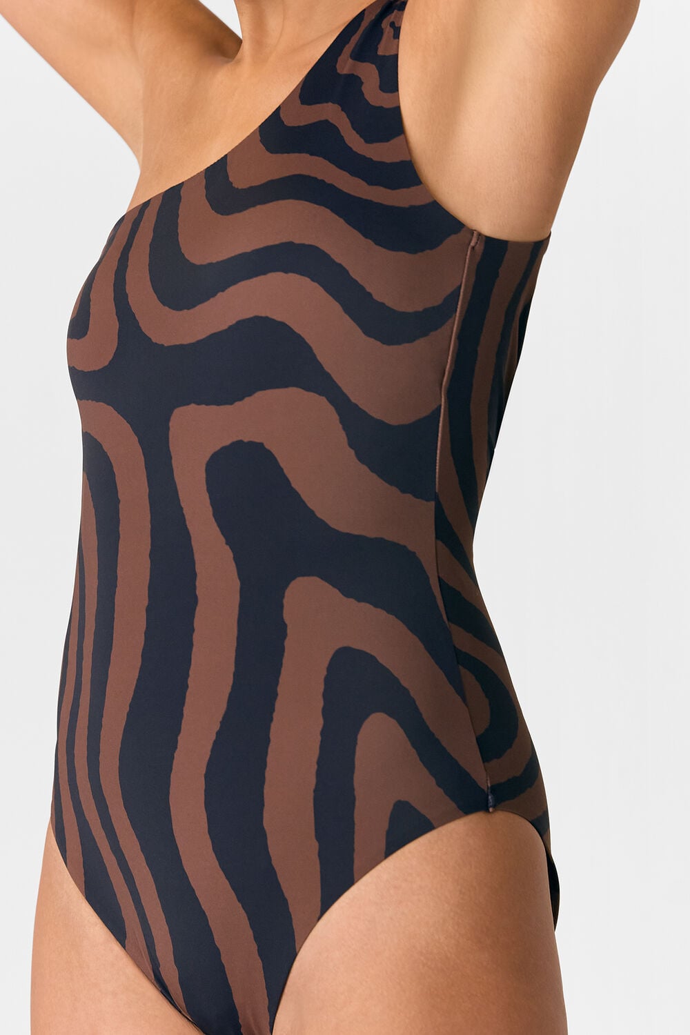 Navy Swirl Print Swimsuit