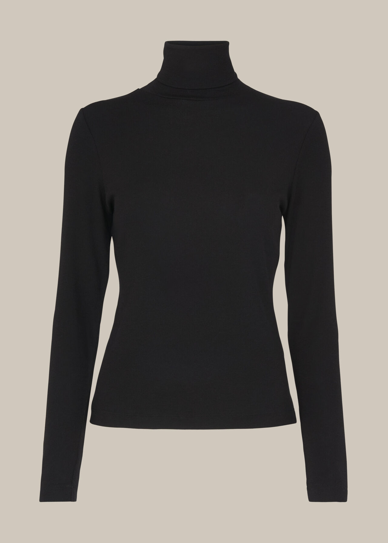 Essential Roll-neck Top - Black