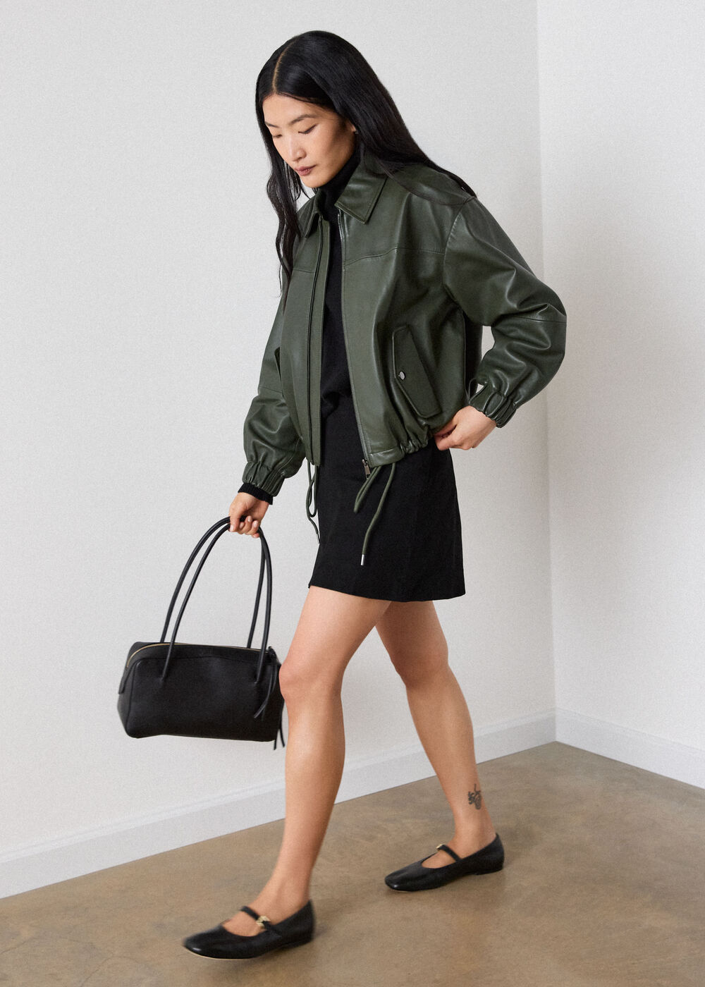 Suede A Line Skirt