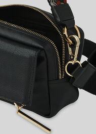 Bibi Woven Handle Crossbody Black