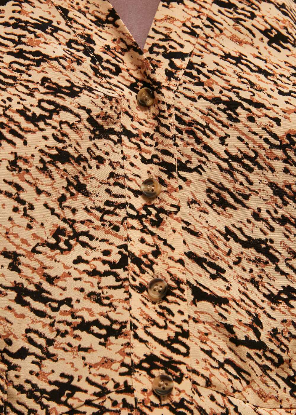 Bark Print Tie Waist Jumpsuit