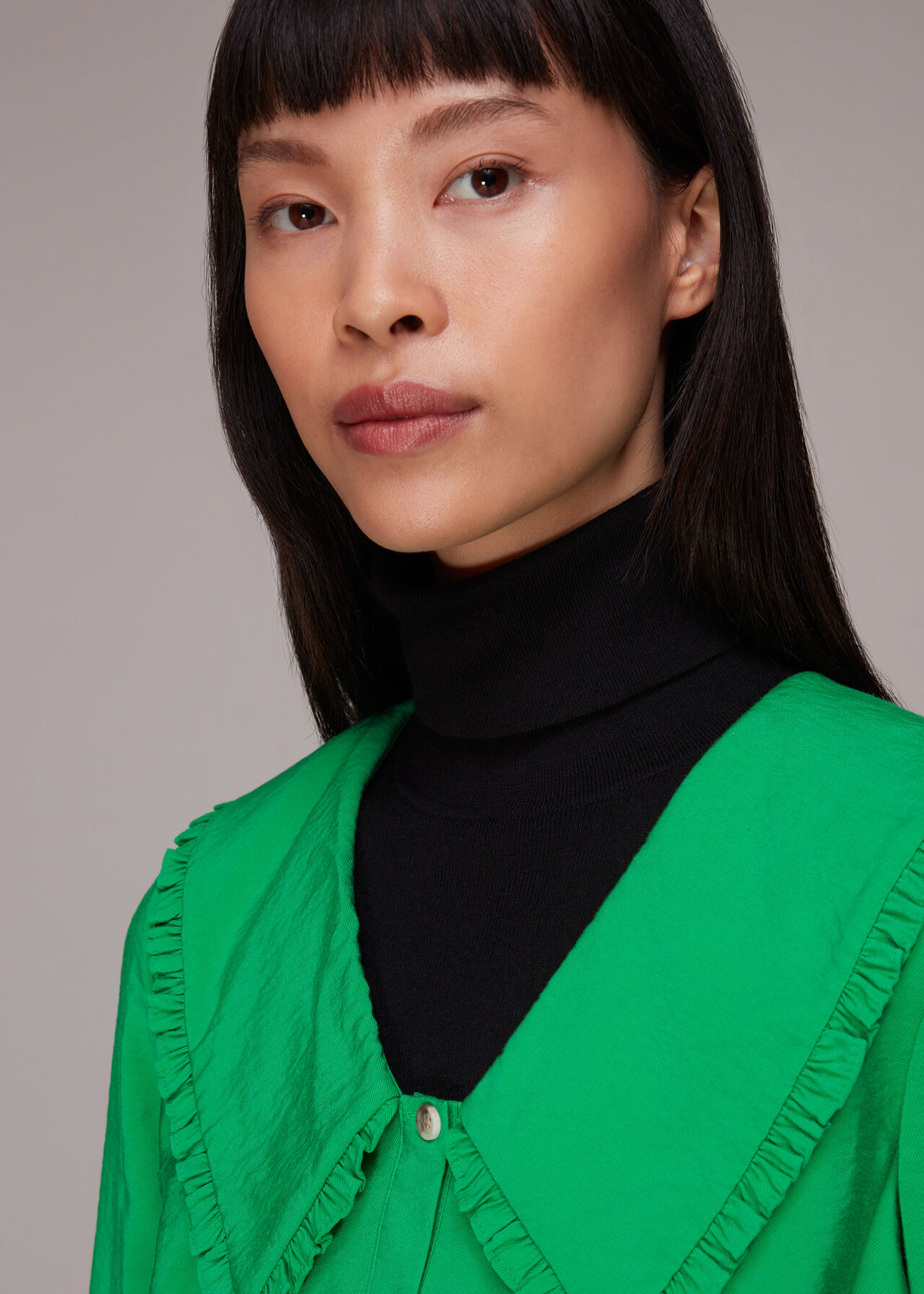 Oversized Collar Detail Top