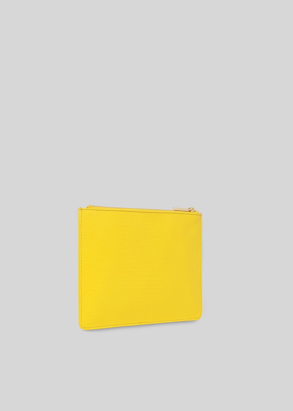 Shiny Lizard Small Clutch Yellow