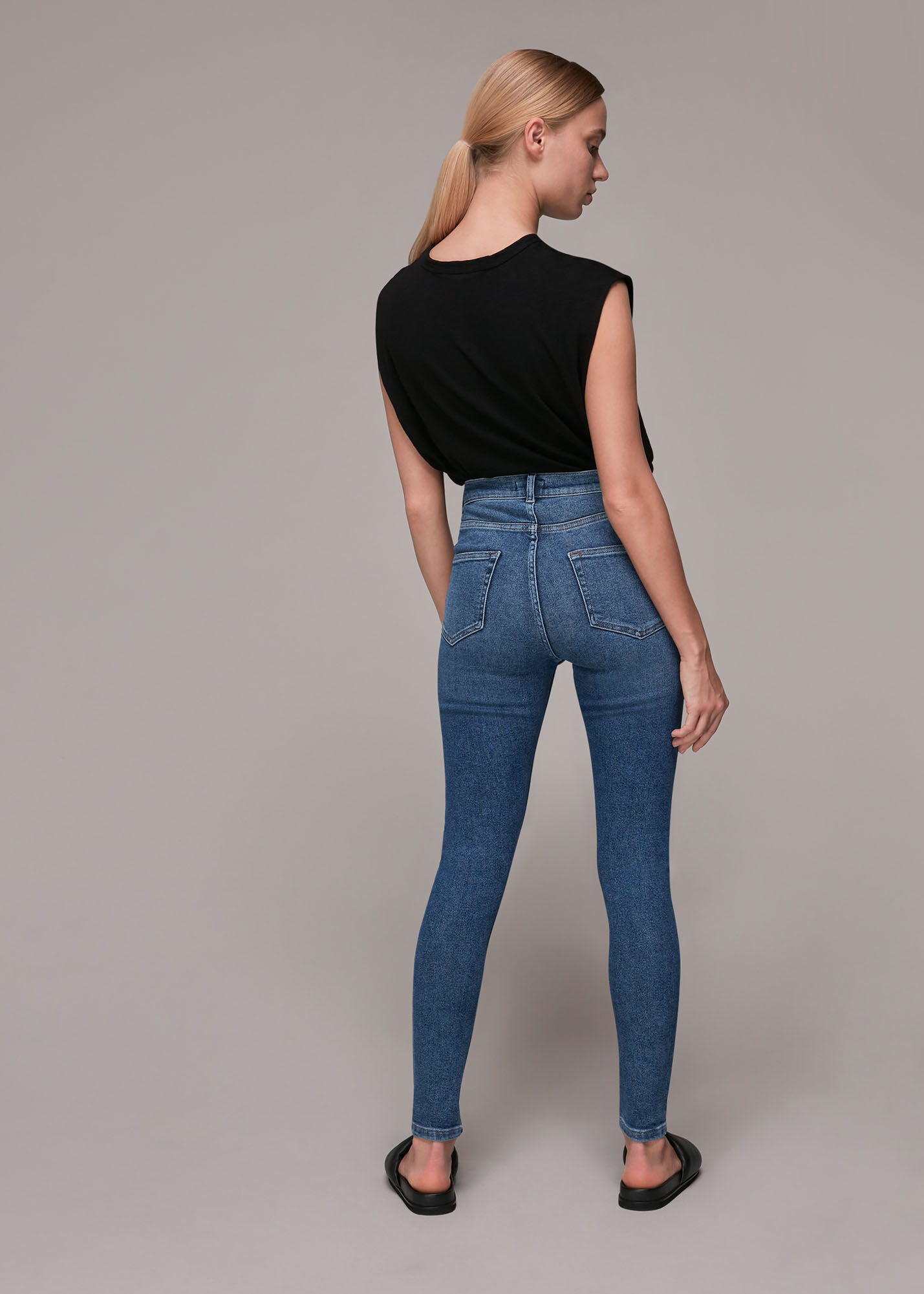 High rise sales sculpted skinny jeans