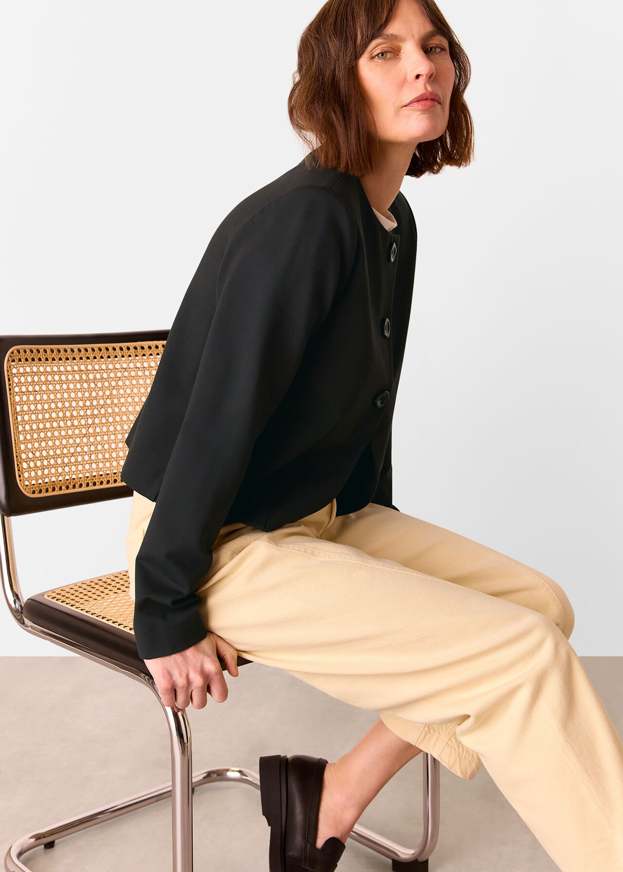 Anne Ponte Button Jacket