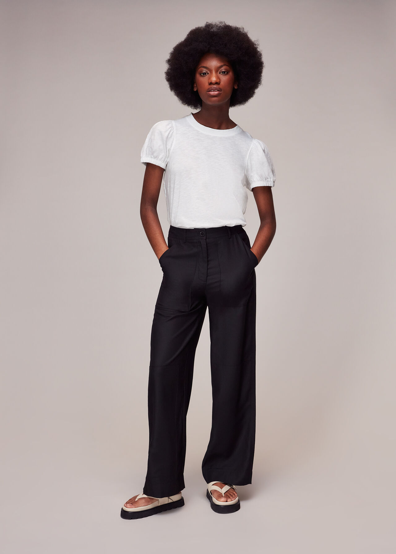 Gathered Keyhole Back Top