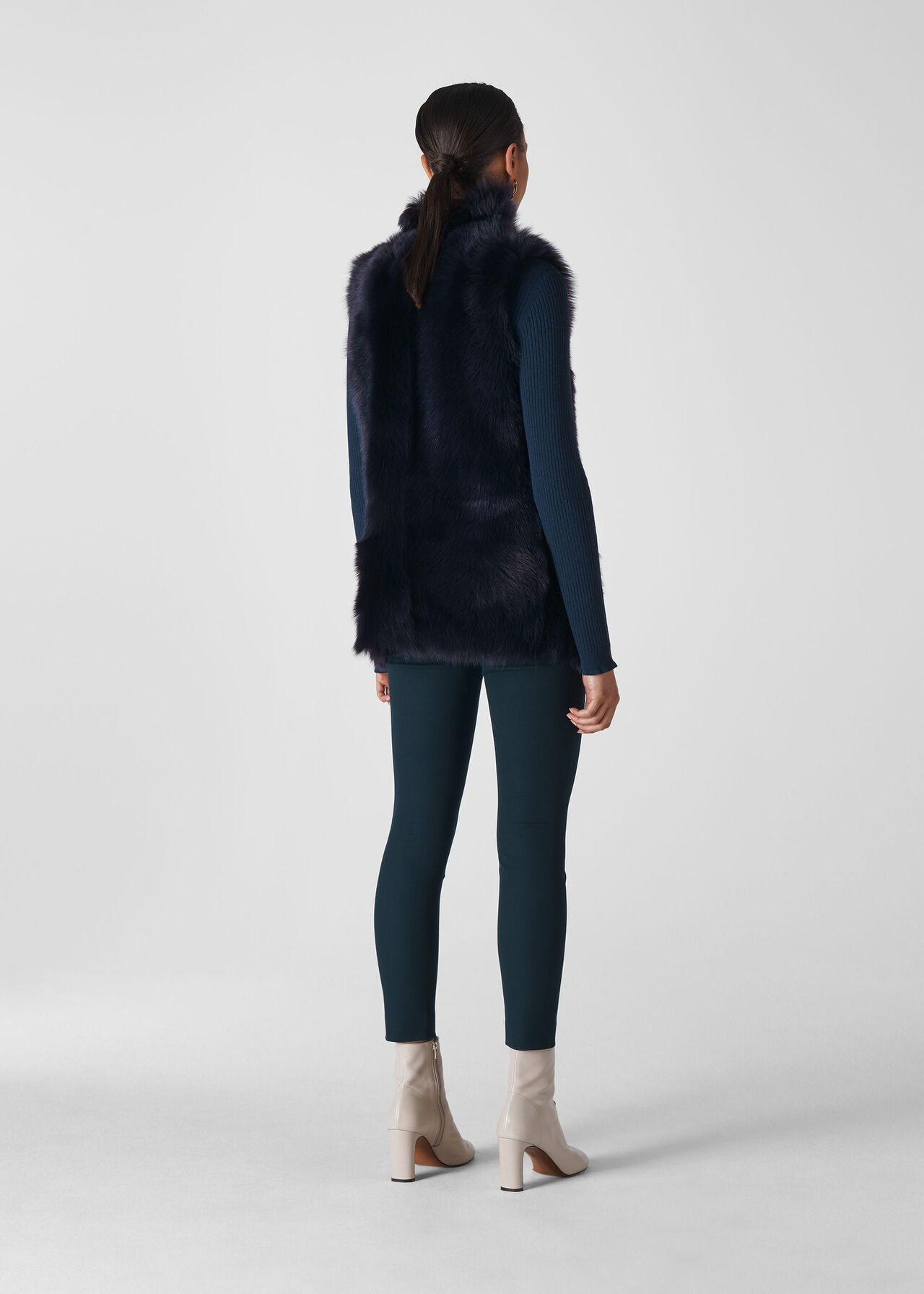 Longline Sheepskin Gilet