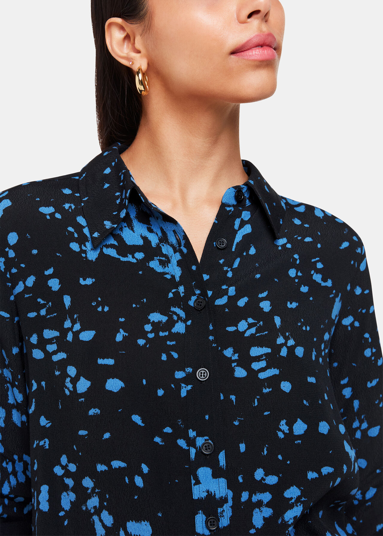 Smudged Spot Print Shirt