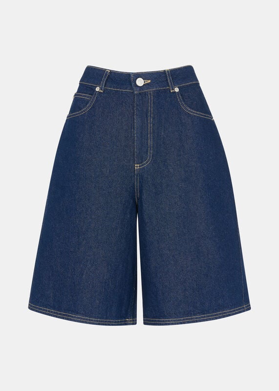 Dark Denim Authentic Knee Length Short