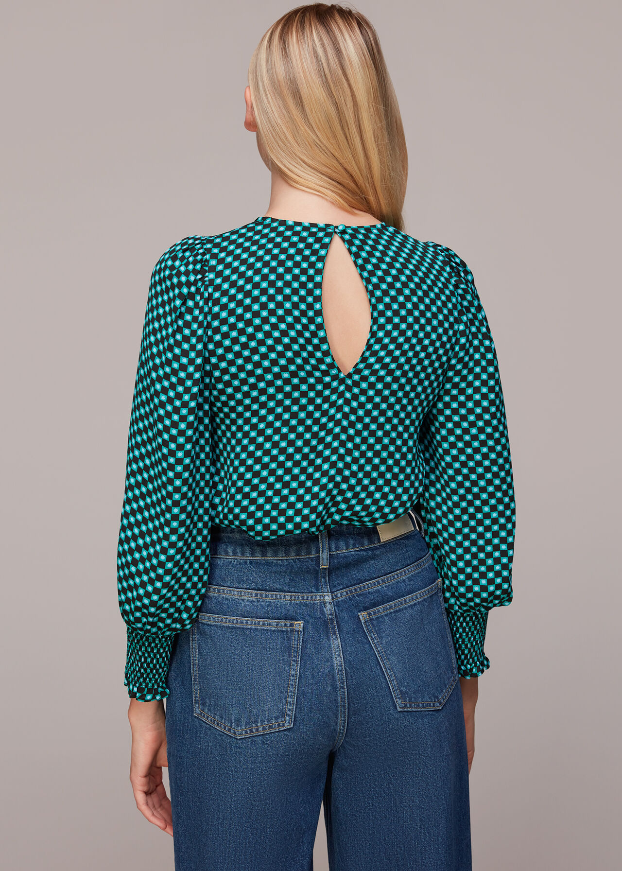 Star Check Tessa Top