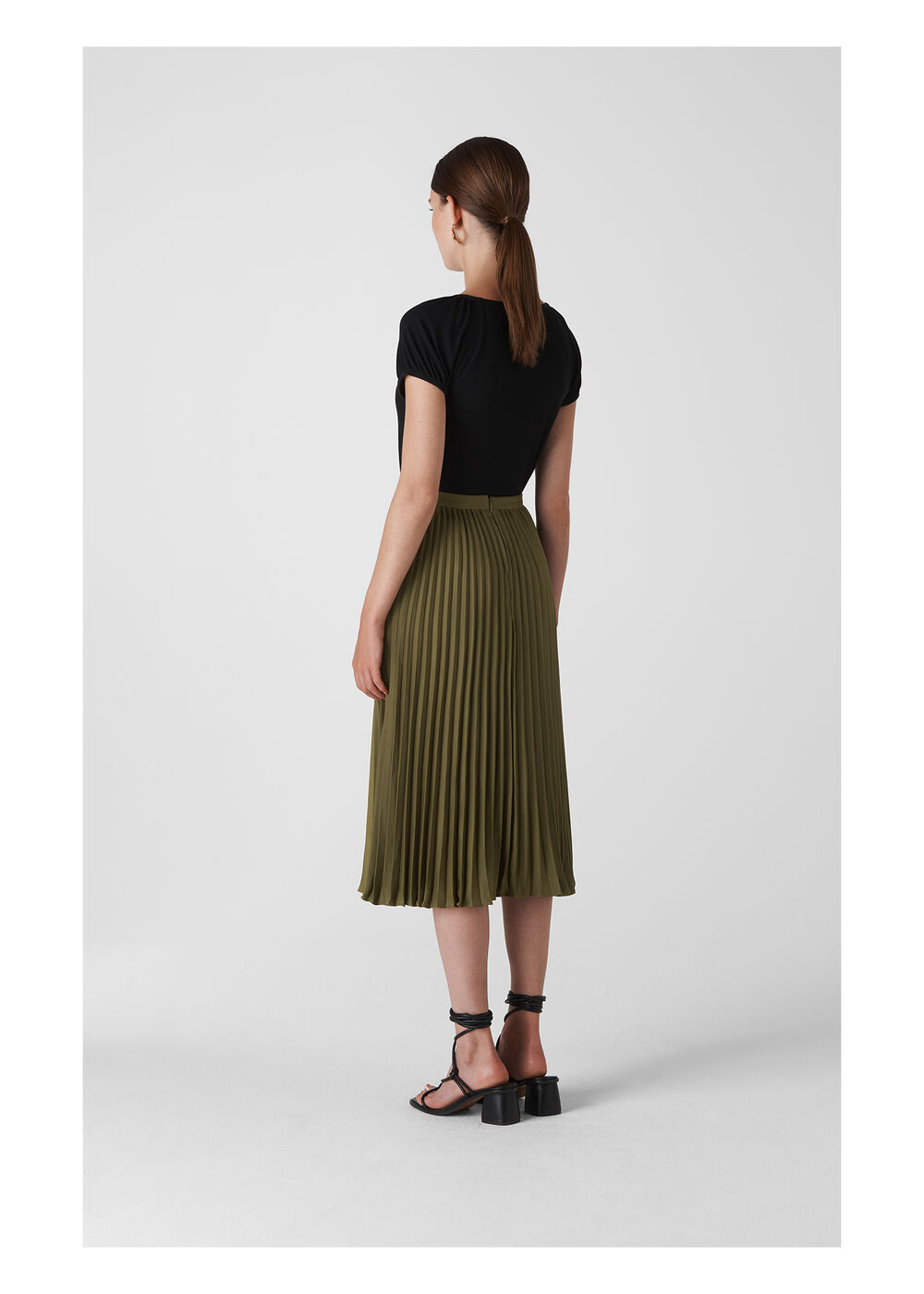 Kitty Pleated Satin Skirt