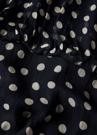 Polka Dot Print Midi Dress