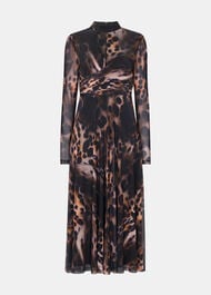 Misty Leopard Mesh Dress