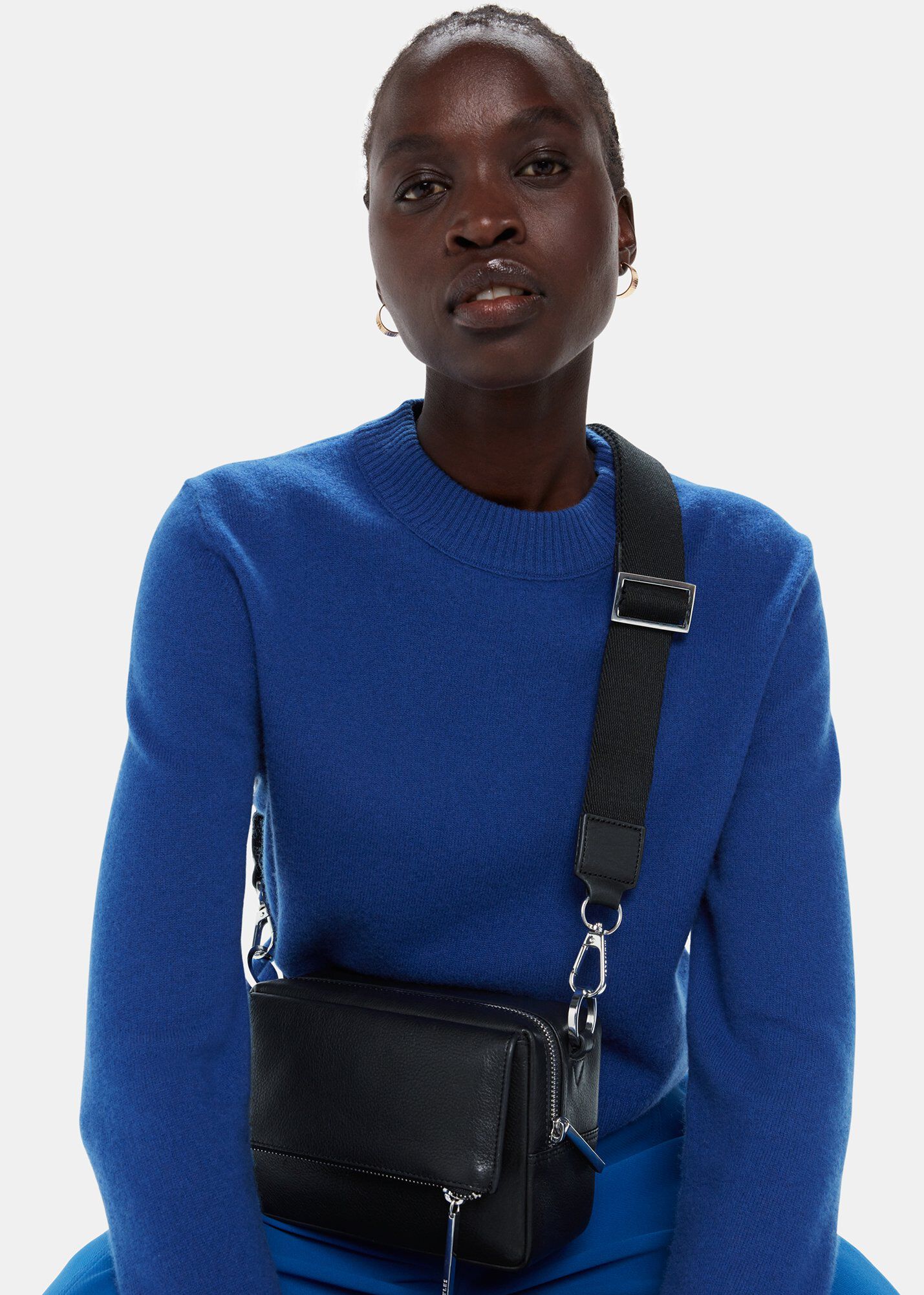 black purse crossbody leather