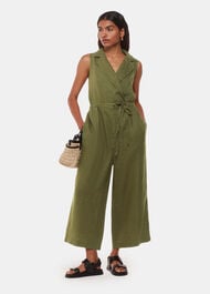 Petite Bella Linen Wrap Jumpsuit