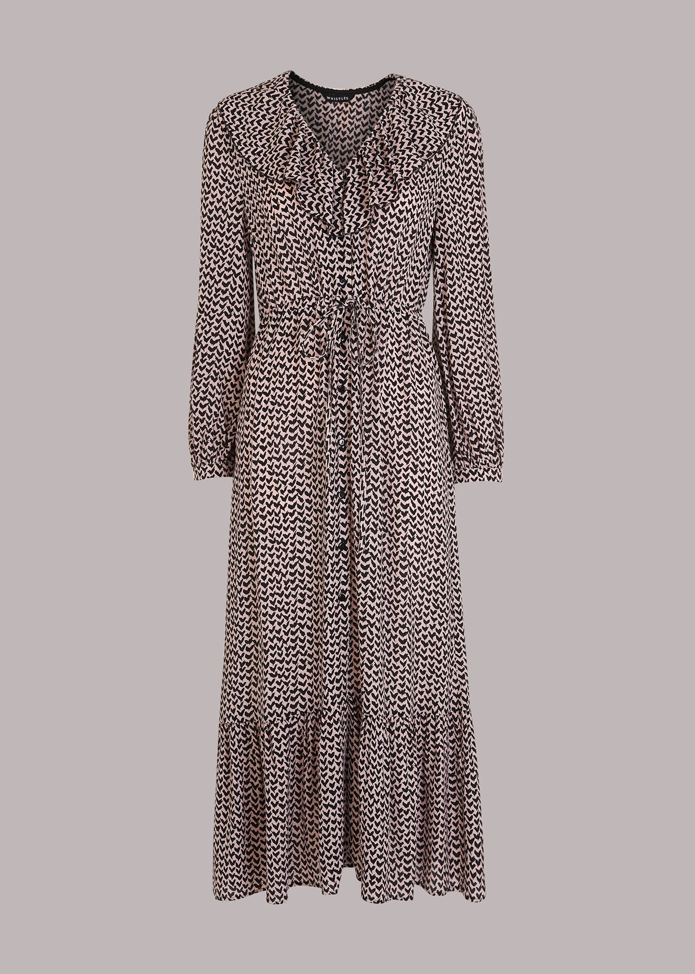 Whistles heart on sale print dress