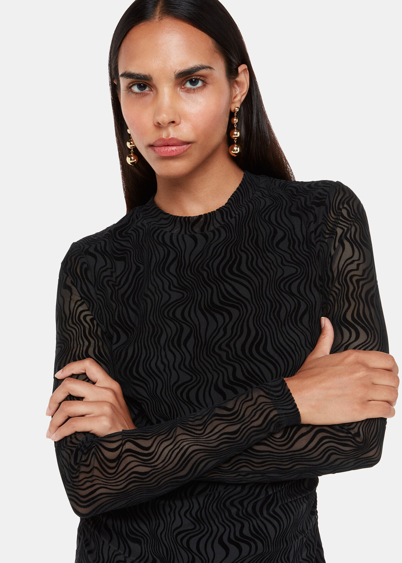 Squiggle Mesh Dress