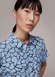 Giraffe Print Pocket Shirt