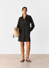 Collared Button Short Dress