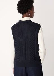 Wool Cable Detail Knit Tank