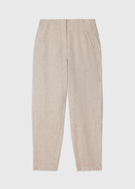 Linen Barrel Leg Trouser