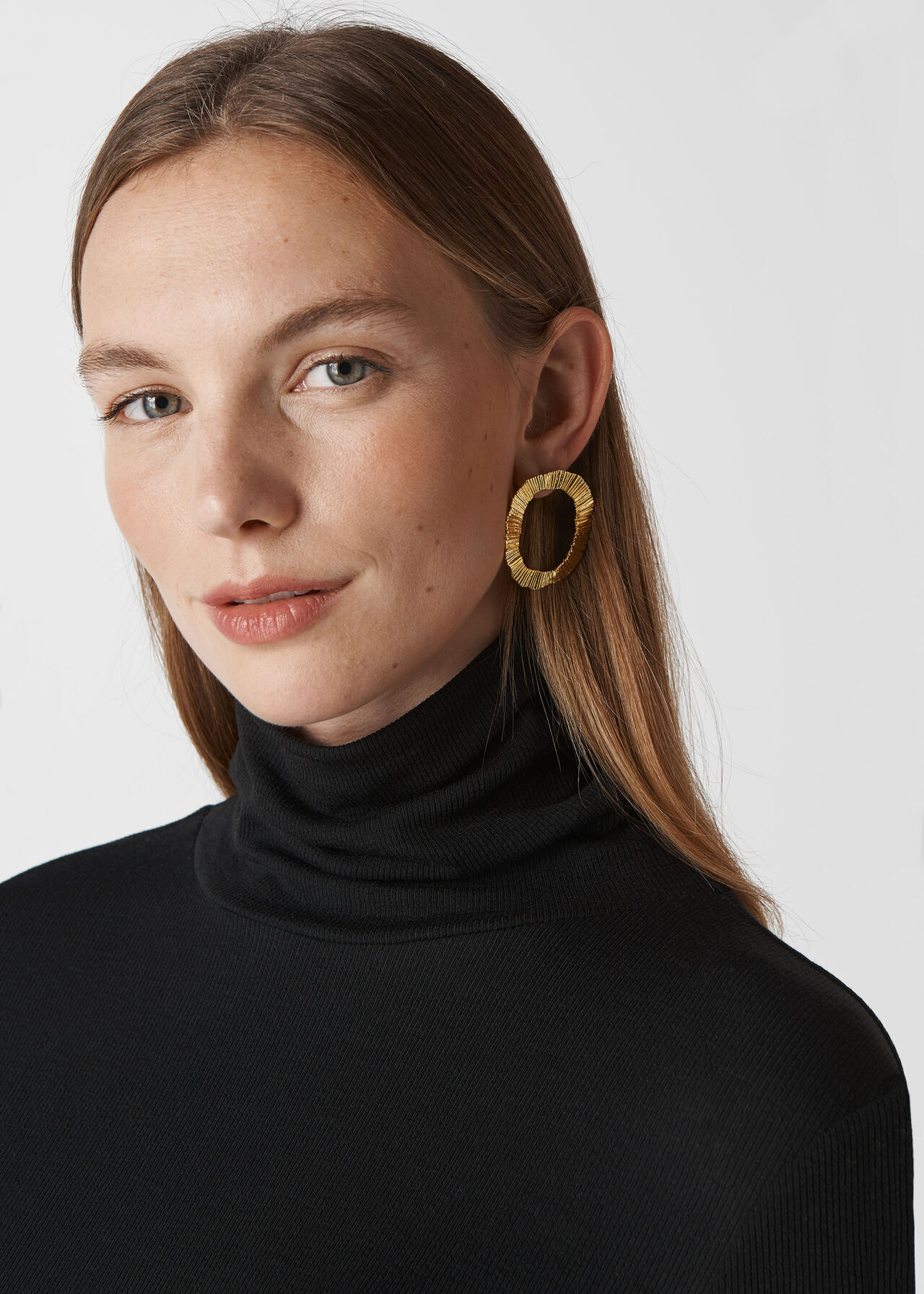 Textured Irregular Earring Gold