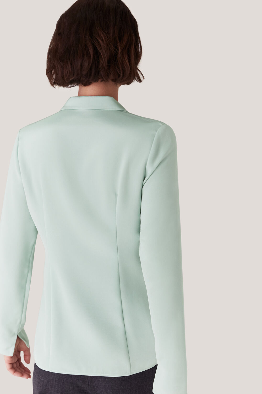 Silk Blend V Neck Shirt