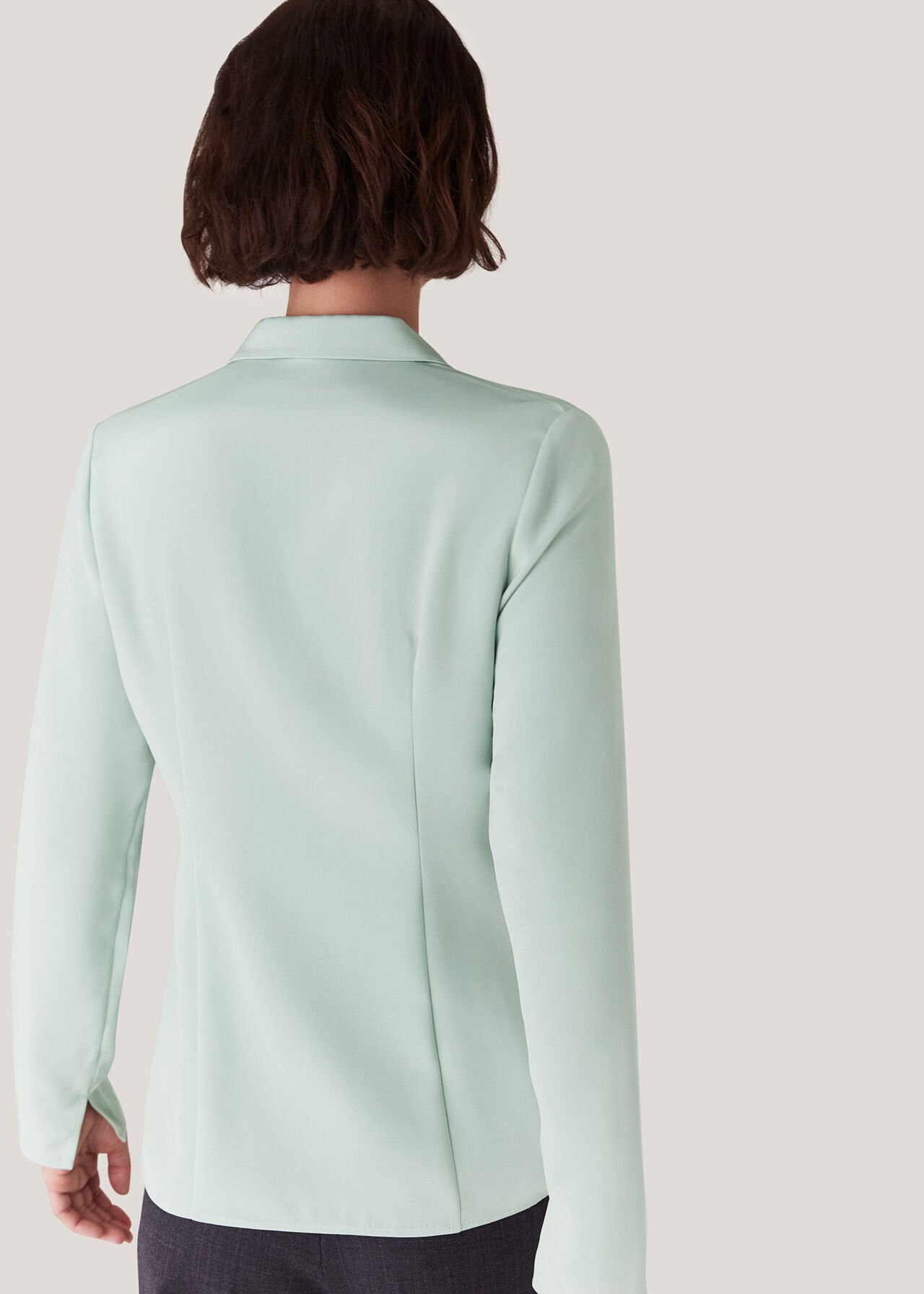 Silk Blend V Neck Shirt