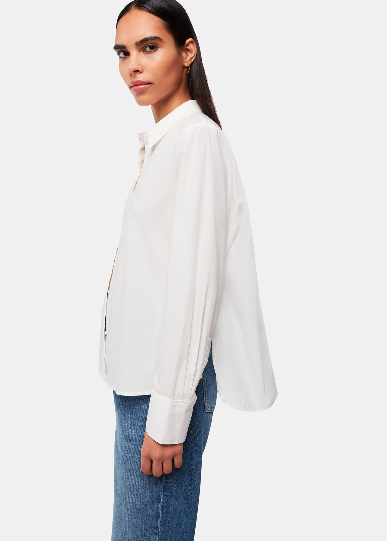 Petite Boxy Cotton Shirt