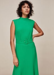 Penny Belted Dress Green