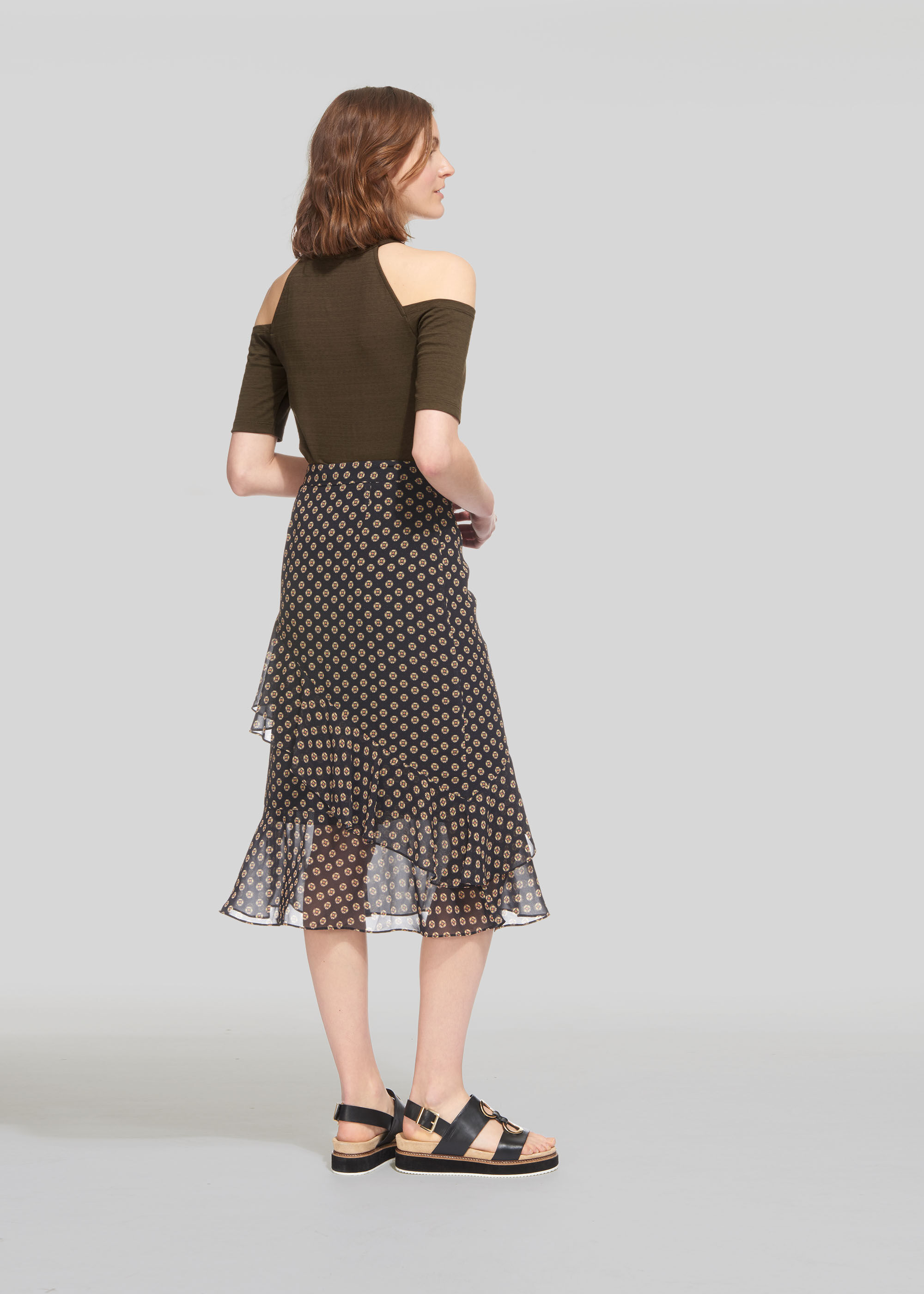 Khaki cold hotsell shoulder top