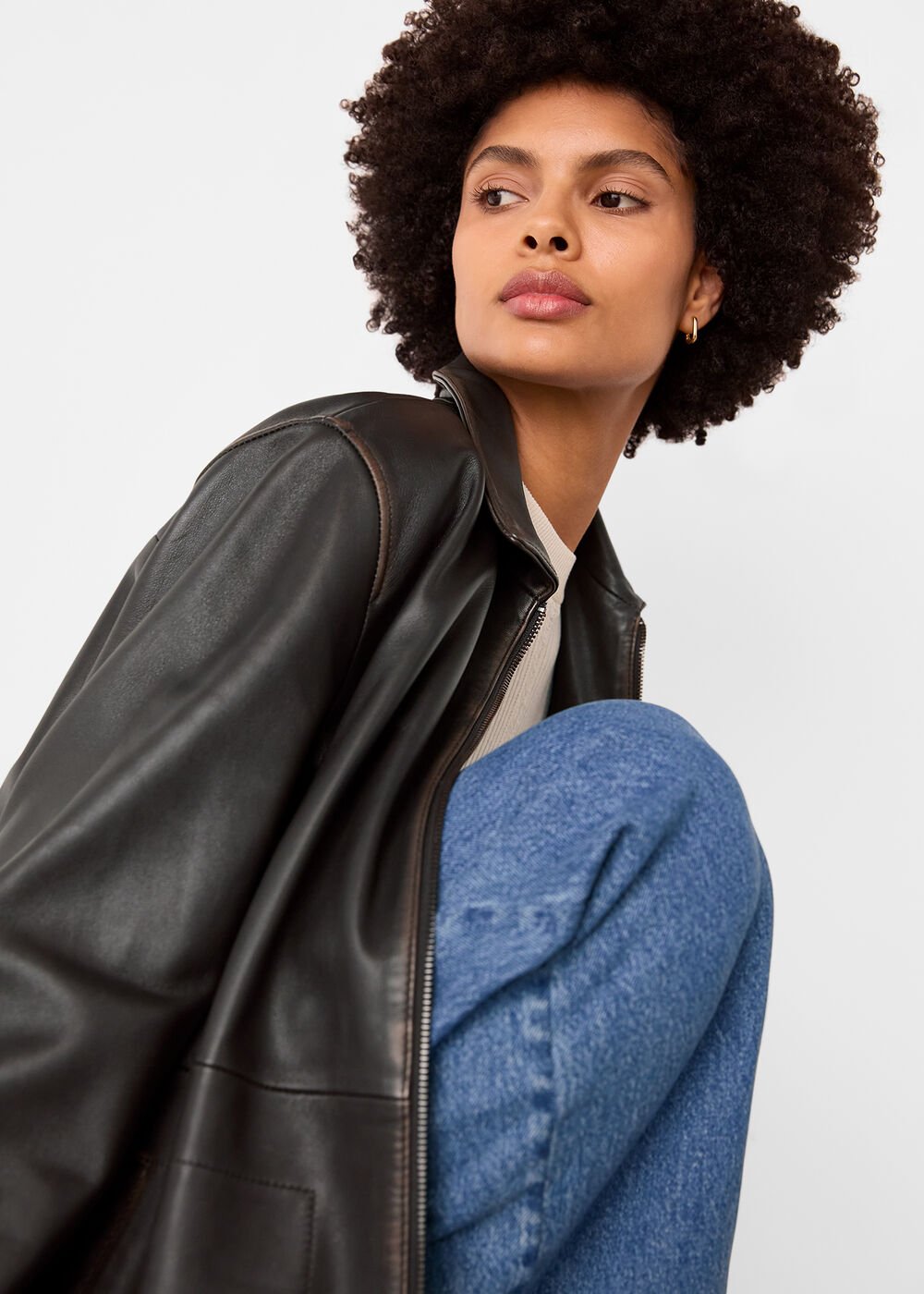 Kate Burnished Leather Jacket