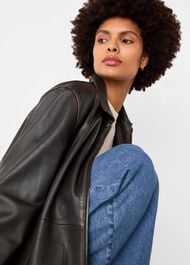 Kate Burnished Leather Jacket