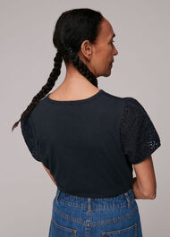 Broderie Puff Sleeve T-Shirt
