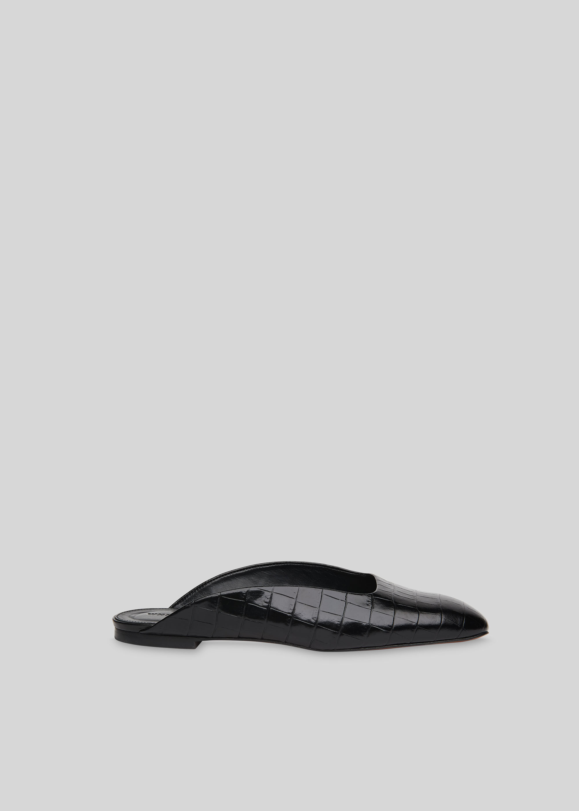 Black croc mules new arrivals