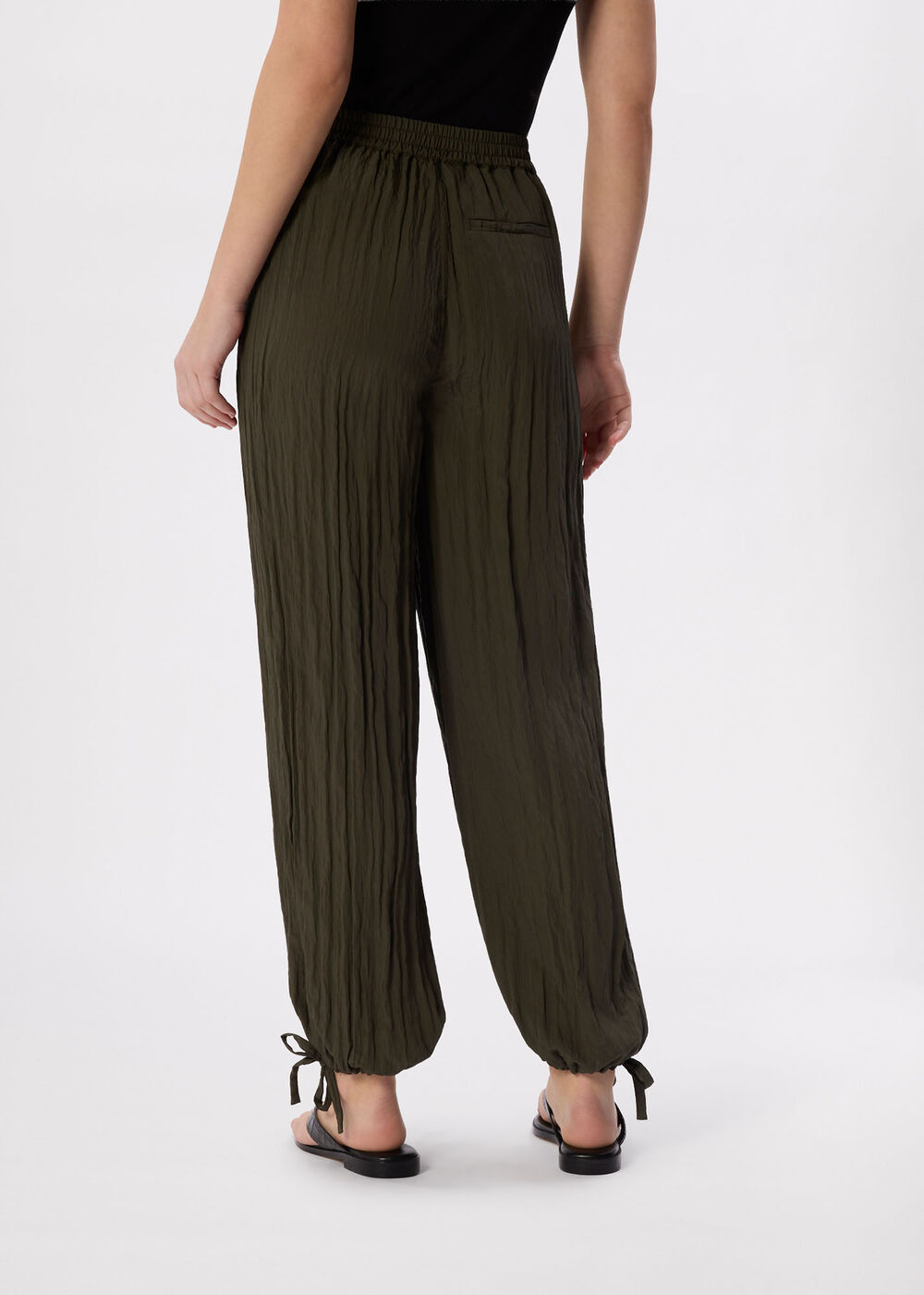 Relaxed Tie Hem Trouser
