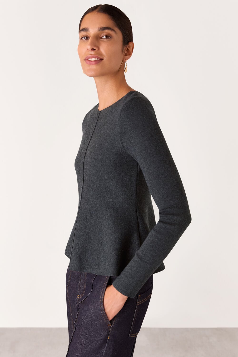 Peplum Detail Knit