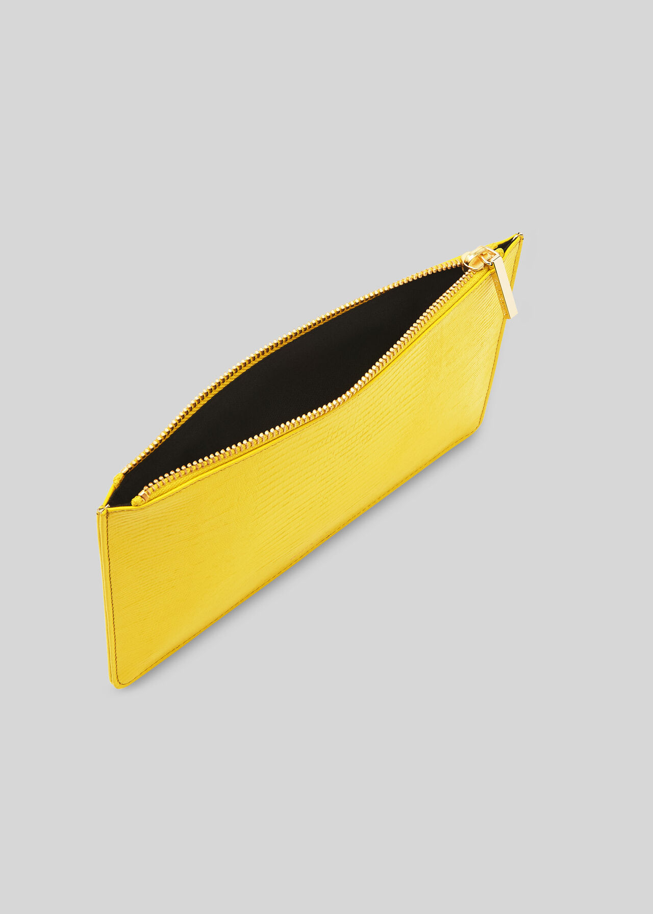 Shiny Lizard Small Clutch Yellow