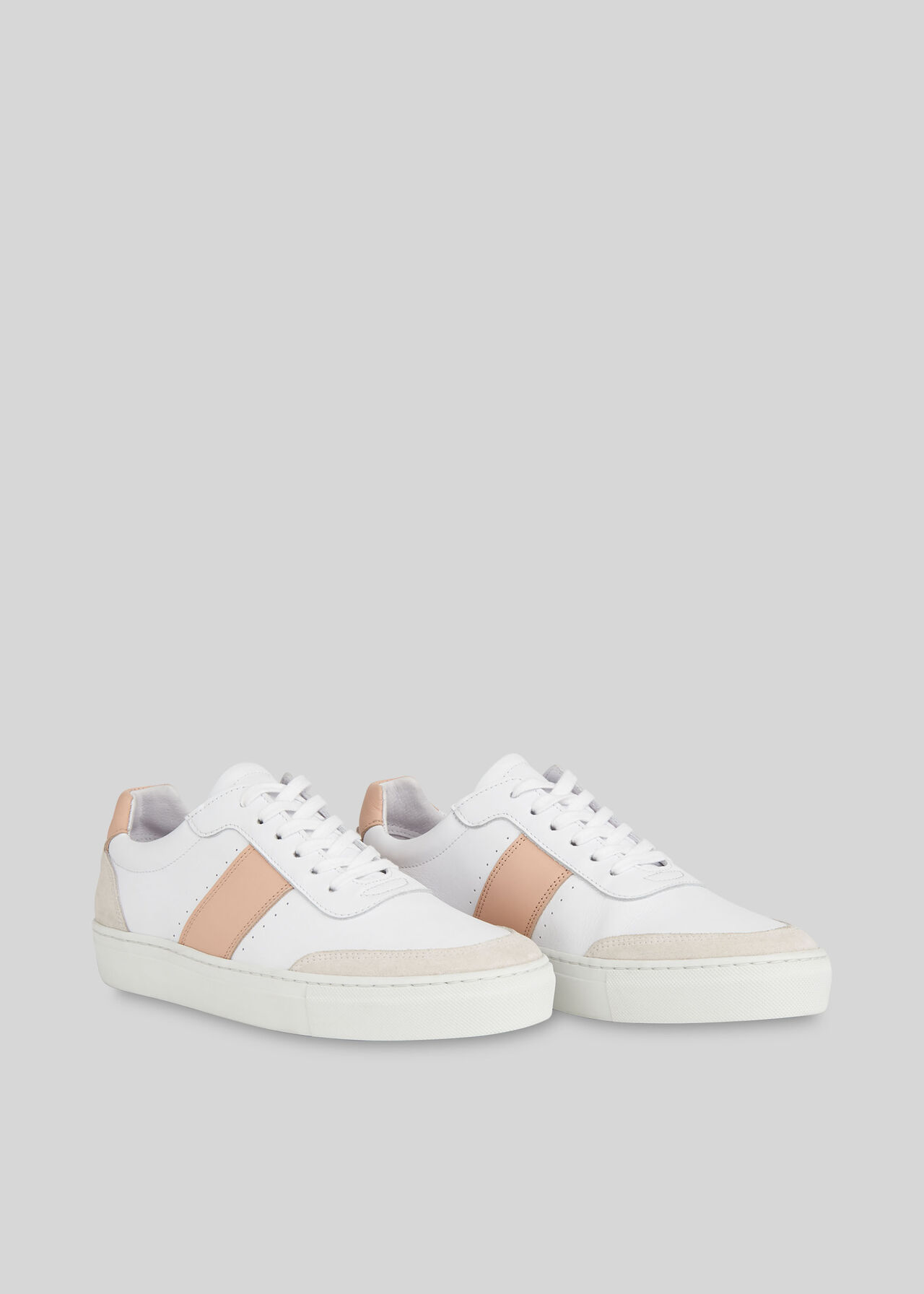 York Side Stripe Trainer Pale Pink