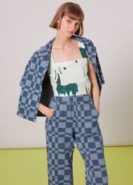Aria Abstract Print Crop Top