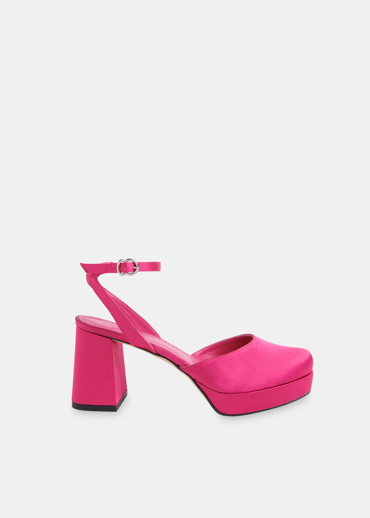 Pink Estella Satin Platform Shoe | WHISTLES