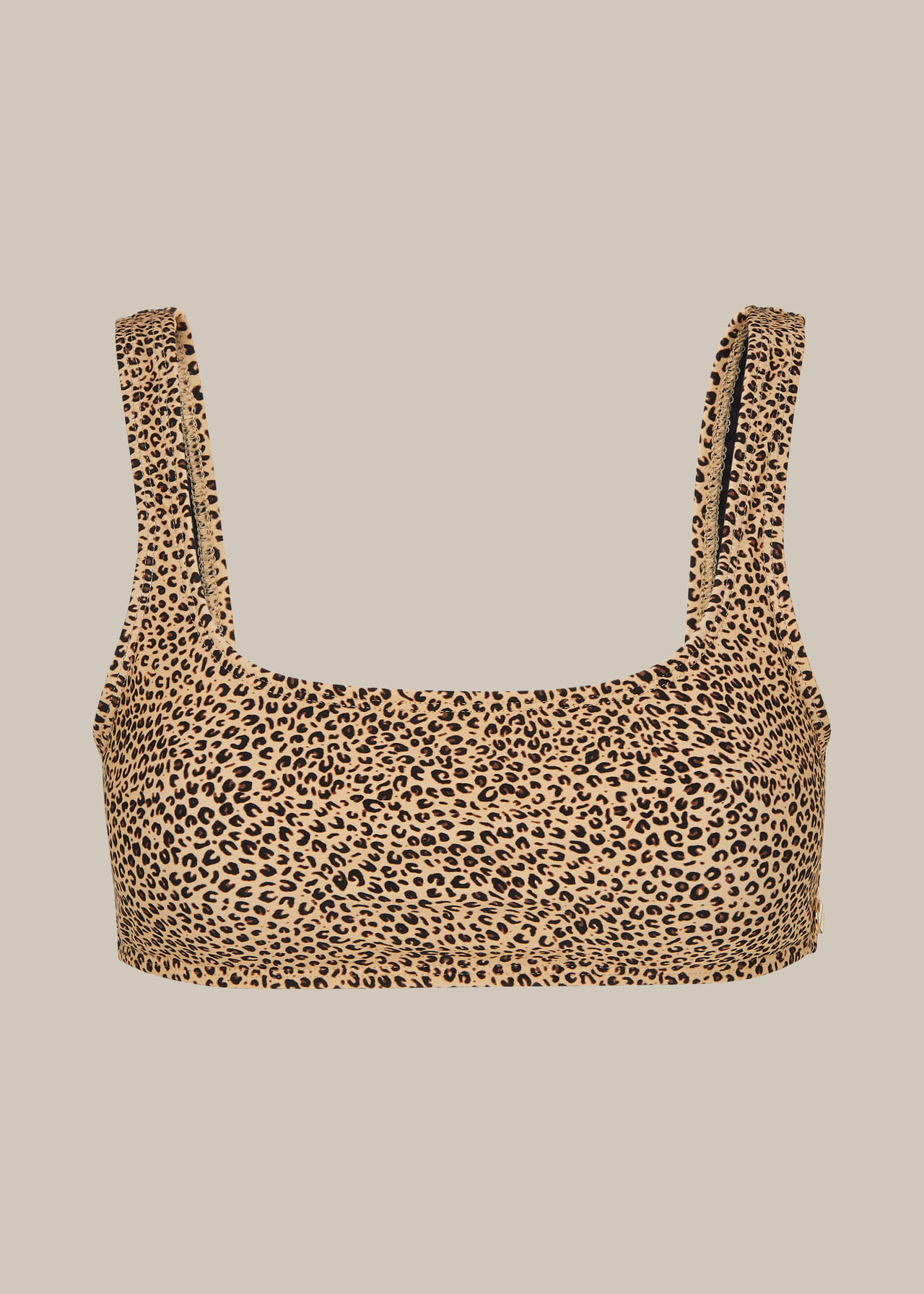 Mini Leopard Square Bikini Top Leopard Print